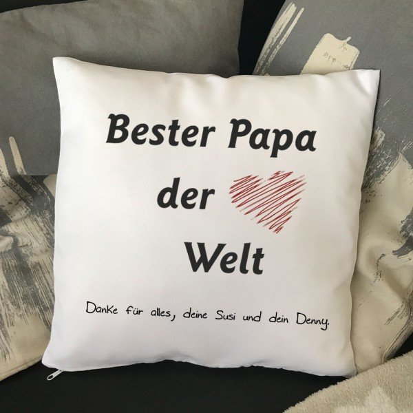 Kissen Bester Papa Der Welt Zum Vatertag