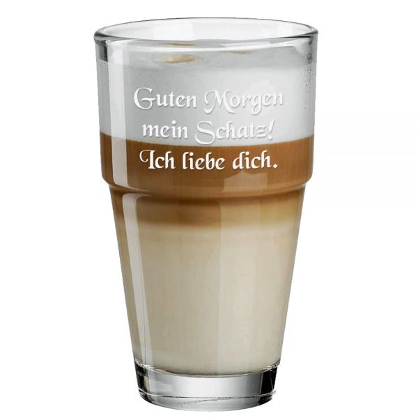 Latte Glas Gravur 