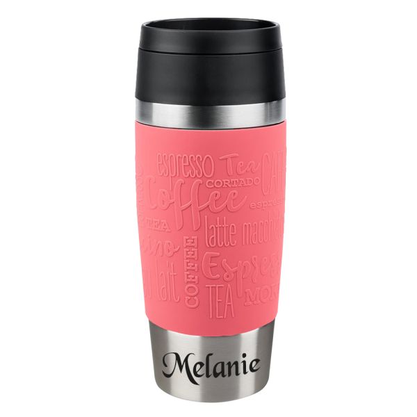 EMSA Thermobecher [pink] mit Gravur Name
